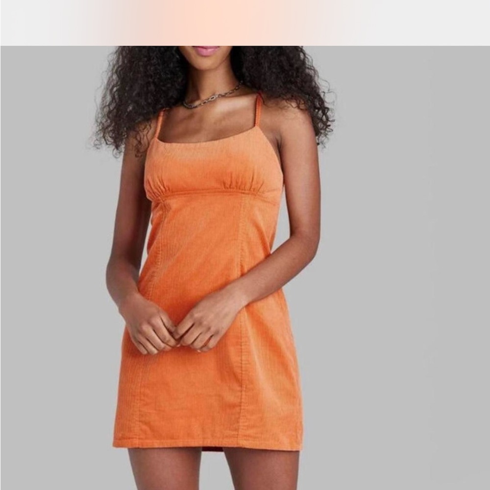 Wild fable orange corduroy dress
